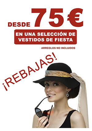 Anuncio vertical de rebajas con una mujer